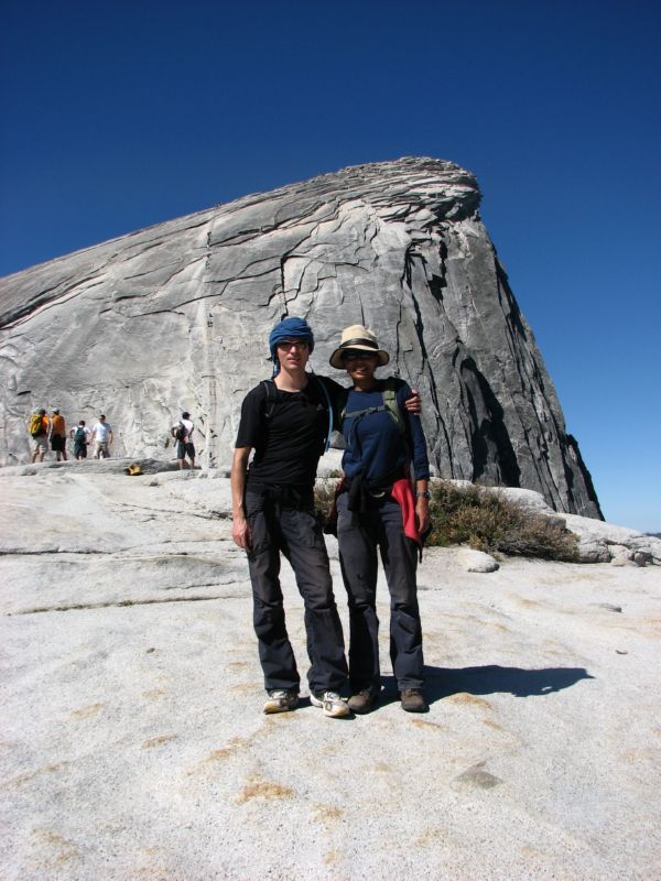 2008-08-22 Dome (44) C and T in front of HalfDome